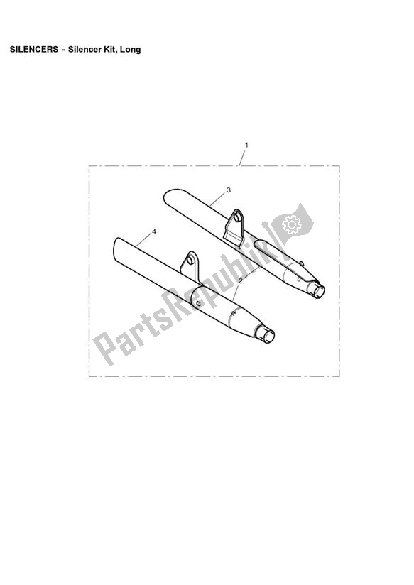 All parts for the Silencer Kit, Long of the Triumph America Carburettor 790 2002 - 2007